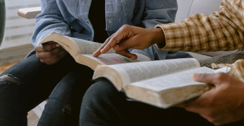 Bible being studied