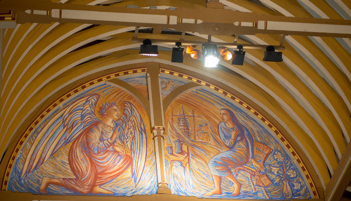 Mural featuring St Mary's Cathedral