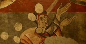 Stephen being martyred