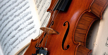 Viola and sheet music
