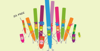 Organ pipes with happy faces